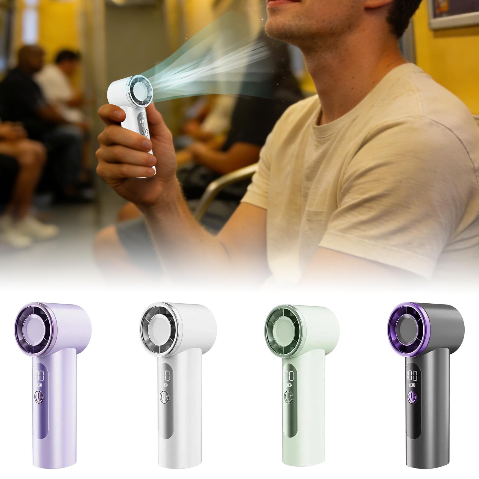 Home Or Office Use - USB充電式ミニハンドヘルドファン、旅行、オフィス、屋外、自宅、キャンプ、テーマパーク、通勤用のポータブル静音冷却ツール