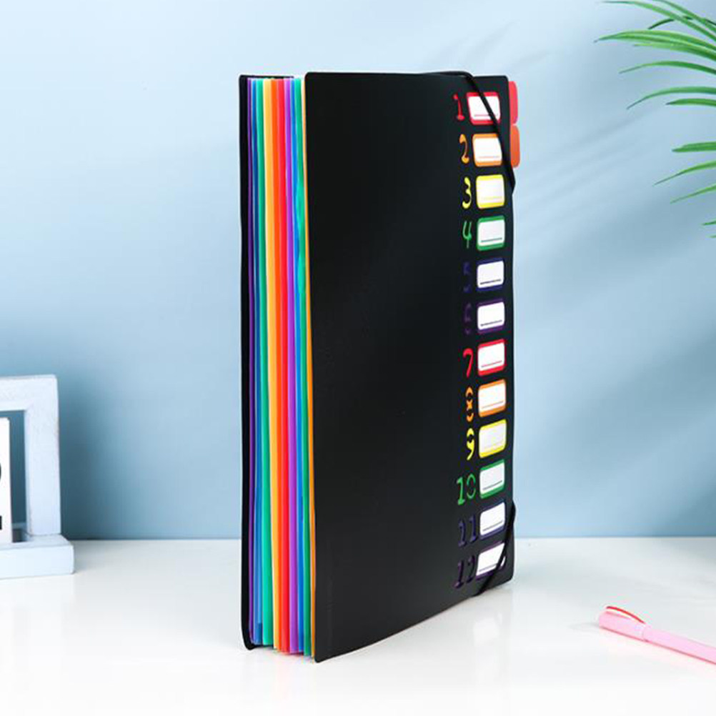 Home Office Travel Document - ファイルフォルダー プラスチック製ドキュメントフォルダー A4サイズ 多層式レシートホルダー ドキュメントオーガナイザー オフィス、旅行、家庭用