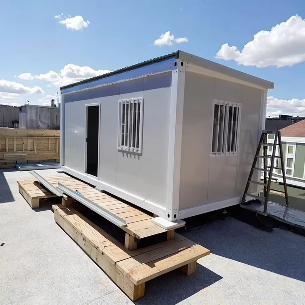 Home Office Shed - CY 40フィートプレハブ鋼製モジュール式小型住宅、取り外し可能なコンテナキャビンショップ、緊急救助用モバイルハウス、サンドイッチパネル寝室