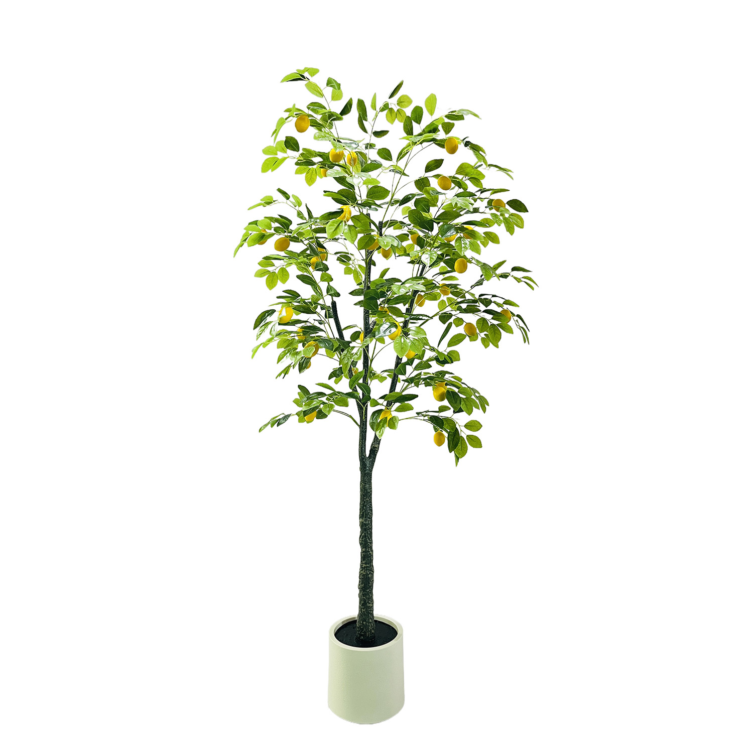 Home Office Word - レモンツリー人工植物、180cm大型人工植物（鉢植え）、リアルなレモンツリー、インテリア装飾、バルコニー、リビングルーム、オフィス、フェスティバル装飾、結婚式、クリスマス用のアートプラント