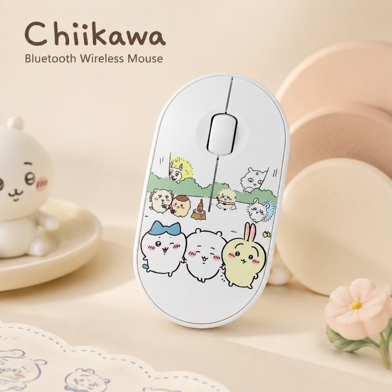 Home Or Office Use - かわいい Chiikawa Bluetooth ワイヤレスマウス デュアルモード サイレント