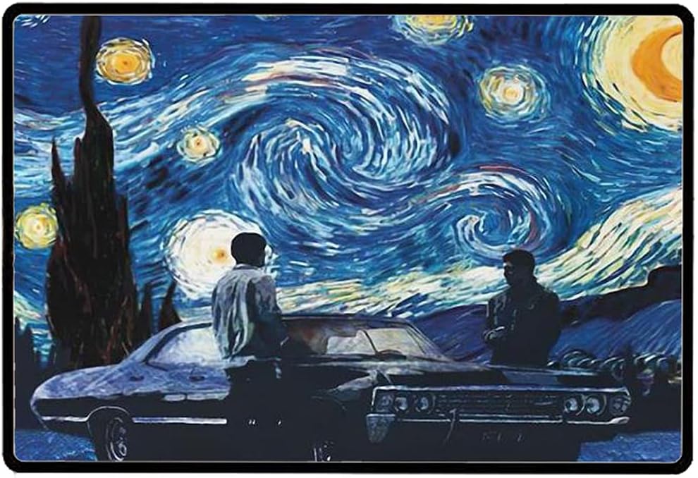 Home Office Shed - ウィンチェスター・スーパーナチュラル「星月夜」ヴィンテージ壁掛けブリキ飾り板 - パブ、小屋、バー、男の隠れ家、自宅の寝室、オフィス、キッチン、ギフト、金属製