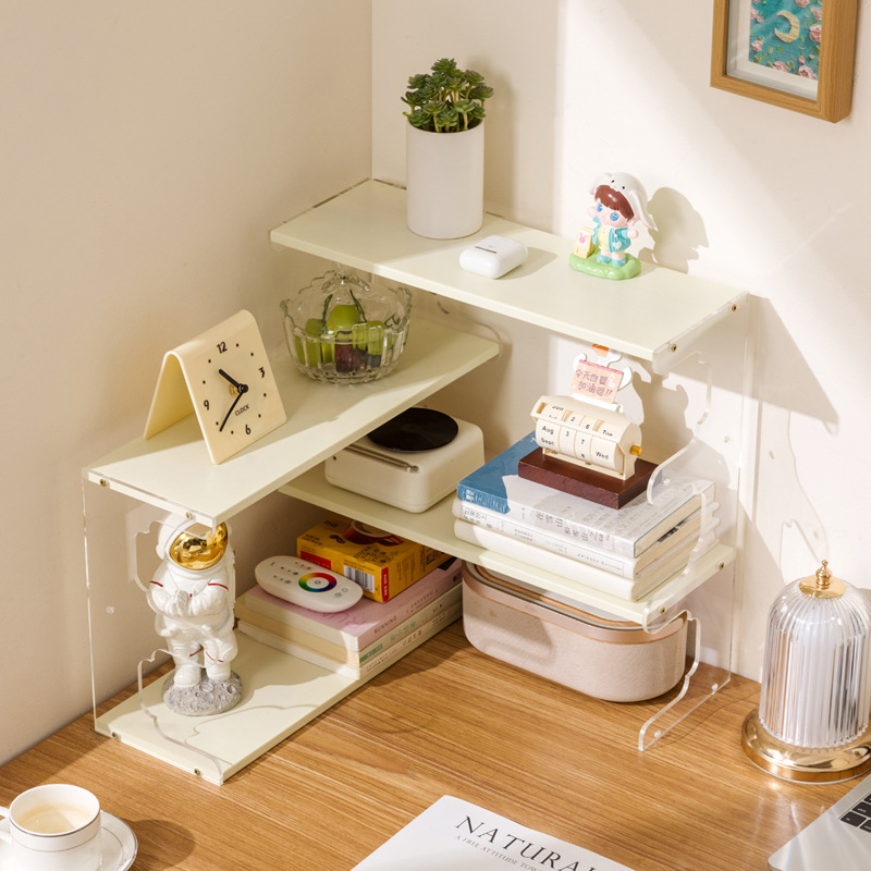 Home Office Shed - 耐久性のある無垢材の本棚コーナーシェルフ学生用デスク収納ラックシンプルなデスク収納ラック家庭用デスク本棚