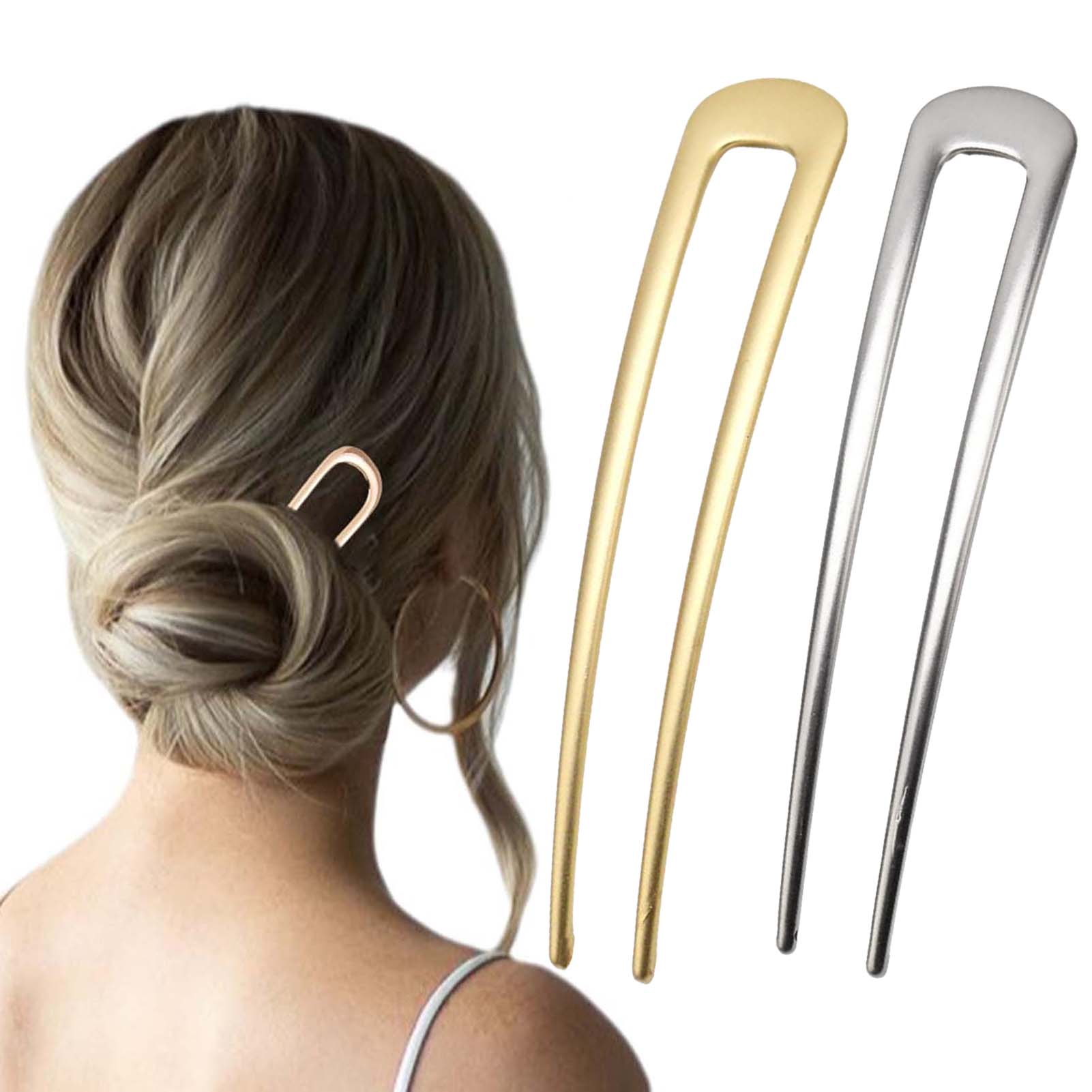 フランス製U字型ヘアピン ヴィンテージメタルヘアフォークステ - Home Or Office Use のレビューと価格