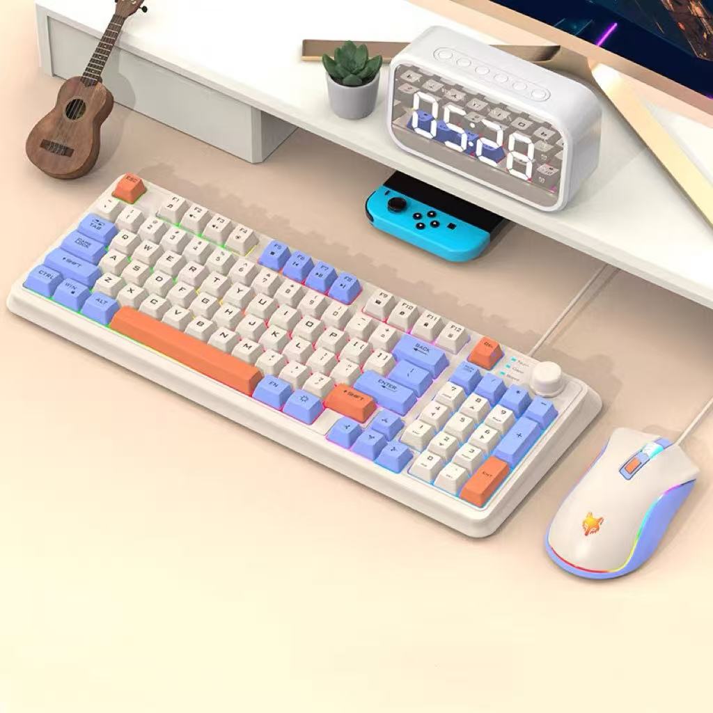 K820 USB 有線ゲーミングキーボードマウスセットラップ - English Home Office のレビューと価格