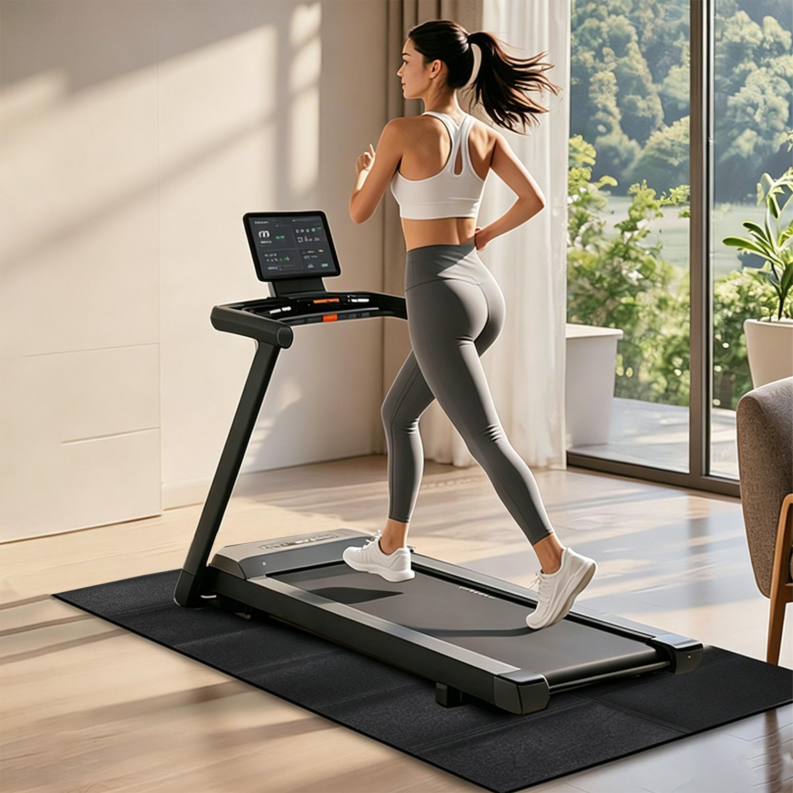 トレッドミルマット振動吸収ヘビーデューティトレッドミルフロア - Home Or Office Use のレビューと価格