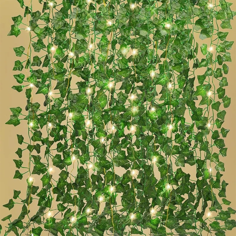 人工緑のツタの葉の花輪,吊り下げられた植物,部屋,庭,オフィ - Home Office Word のレビューと価格