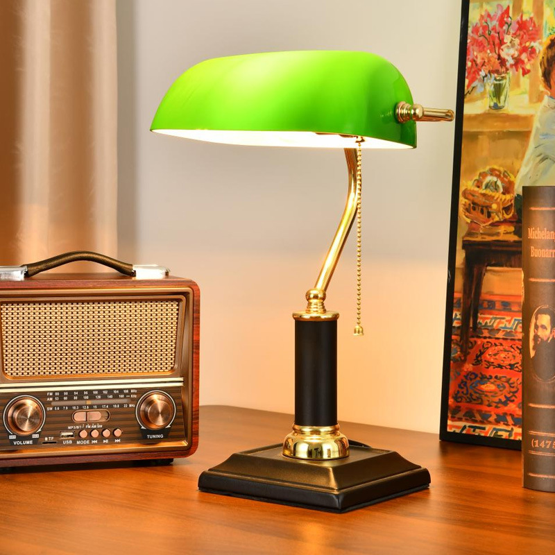 ヴィンテージ共和党上海アメリカンレトロ真鍮製バンカーデスクラ - Home Office Lamp のレビューと価格