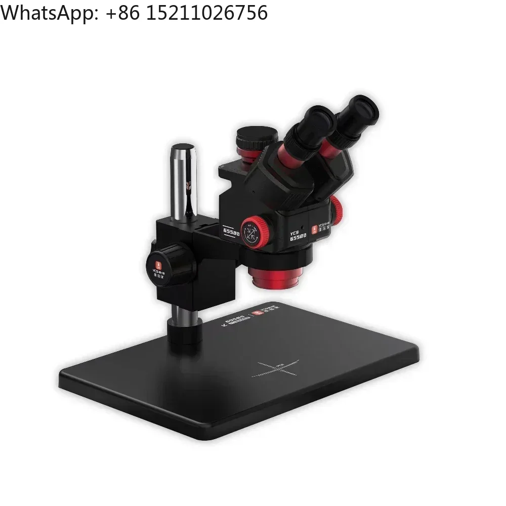 YCS 6558S HD三眼顕微鏡、ベース付き、6.5倍58 - Zoom Lighting Kit のレビューと価格