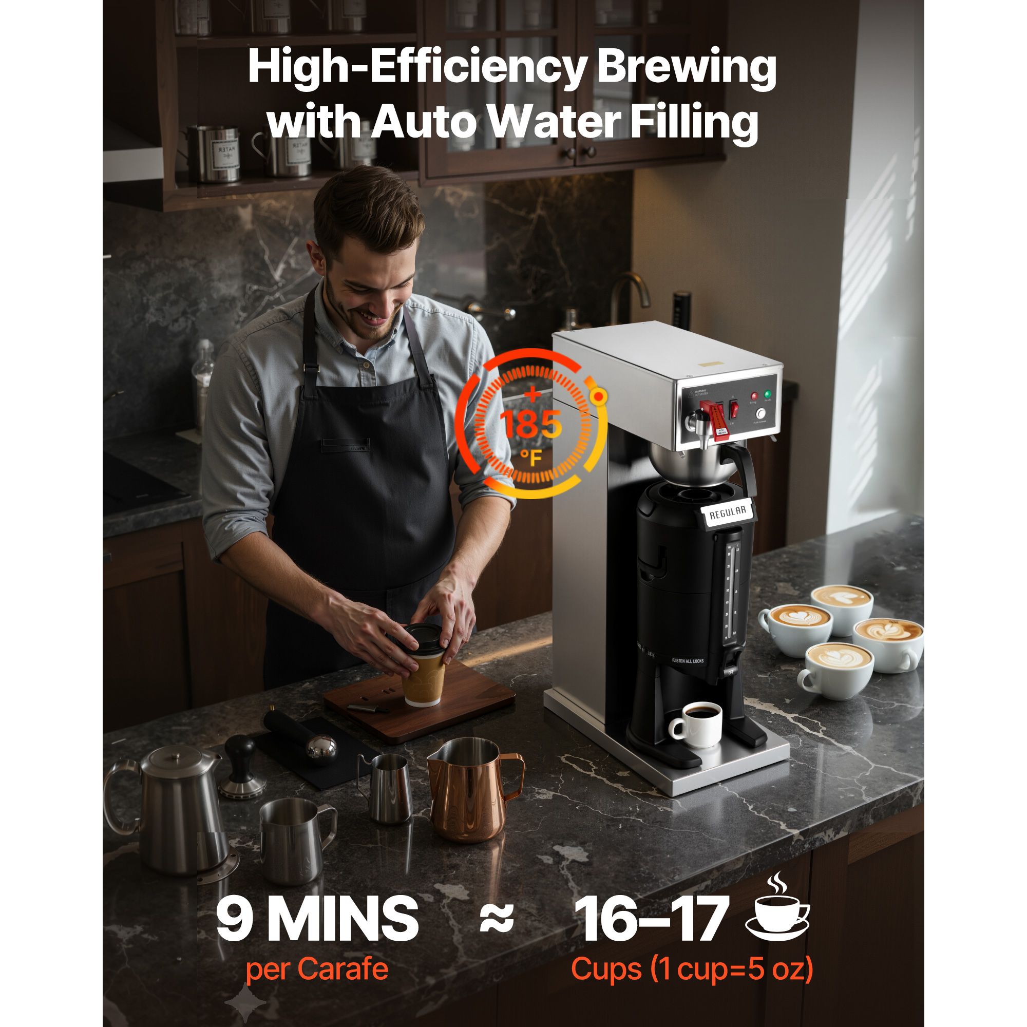 業務用ドリップ式コーヒーメーカー、16～17杯用、2.5L保 - Home Office Hours のレビューと価格