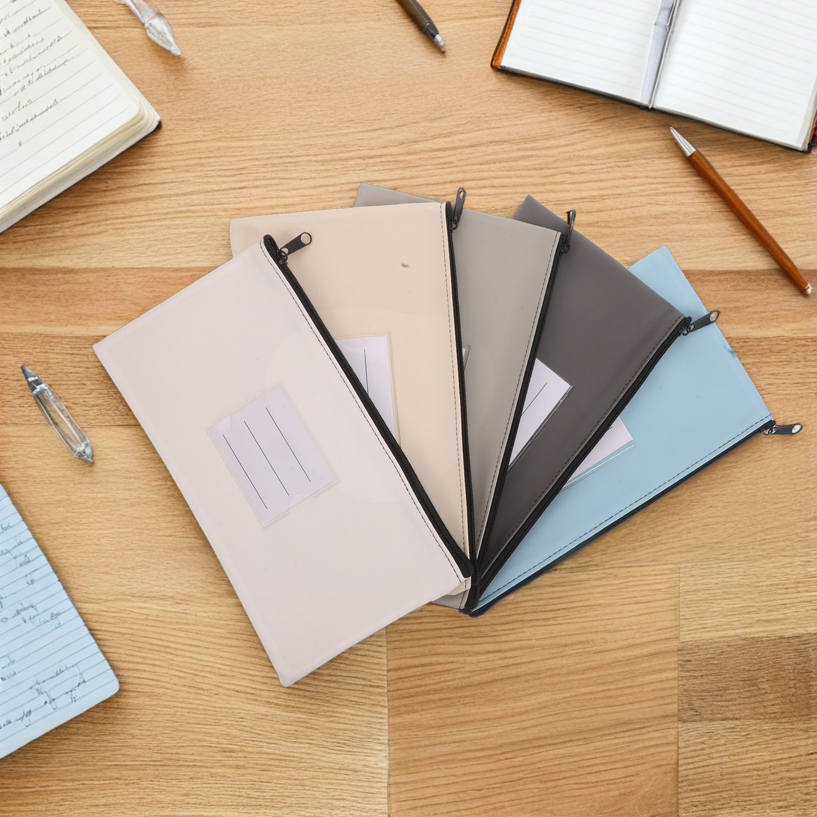 5個入りレシートオーガナイザーポーチ PUラベルデザイン コ - Home Office Travel Document のレビューと価格