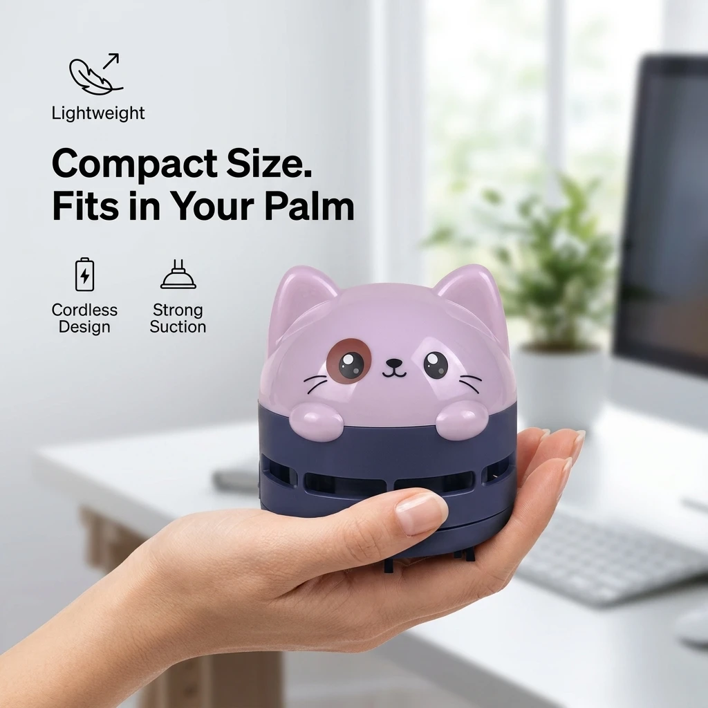 デスクトップ掃除機 ミニコードレス USB充電式 かわいい漫 - Home Office Hours のレビューと価格