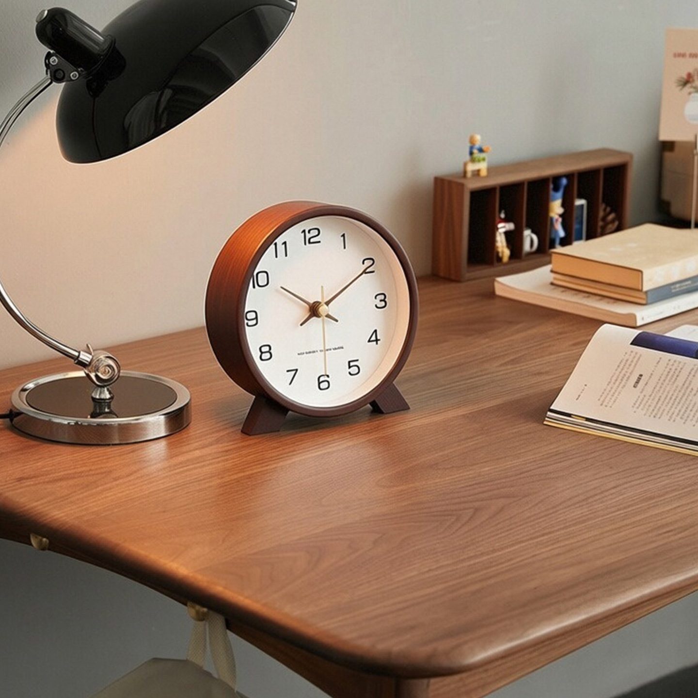 無垢材の棚時計 静音卓上時計 ミニマリスト 小型ベッドサイド - Home Office Hours のレビューと価格