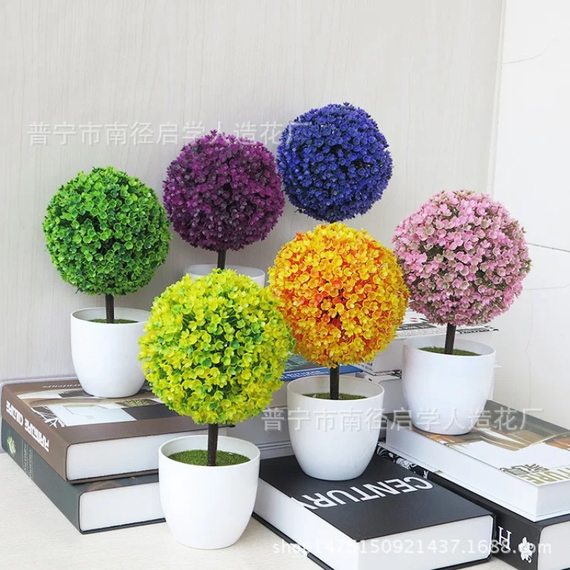 人工小型樹木鉢植え植物、偽物の盆栽、テーブル装飾用植物、家庭 - Home Office Word のレビューと価格